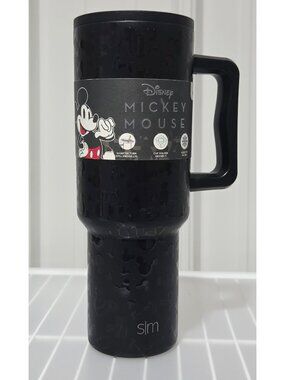 Simple Modern Trek 40oz Stainless Steel Mickey Mouse Black Tumbler MISSING STRAW